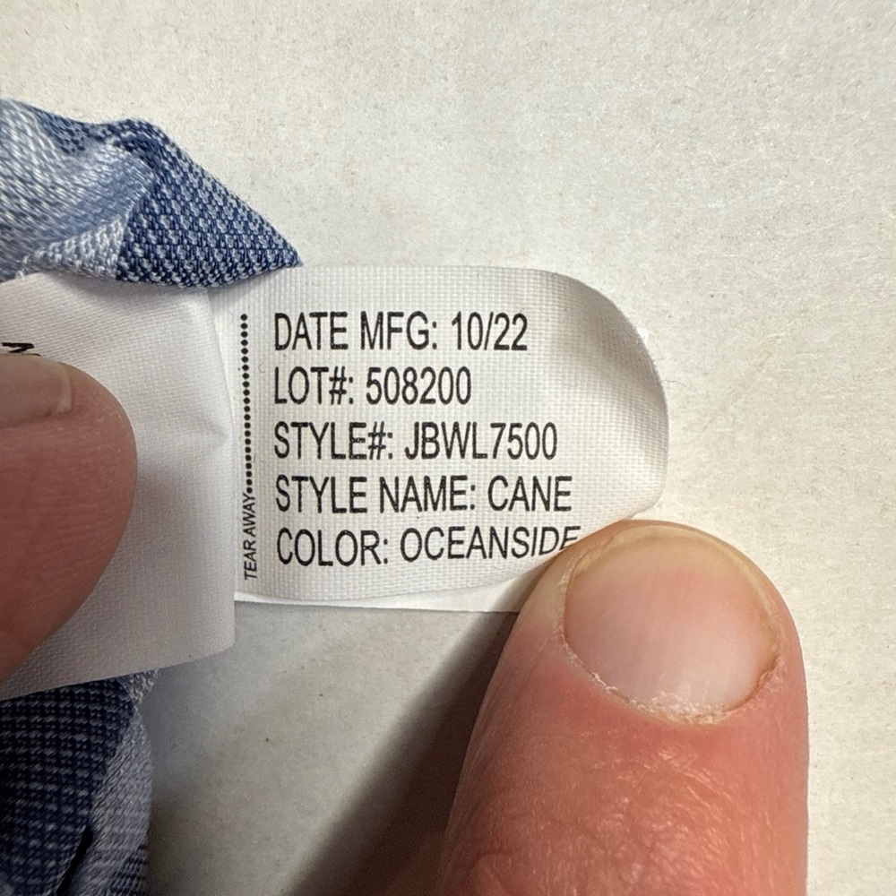 johnnie-O Blue and White Plaid Button Down Shirt - Picture 7 of 8